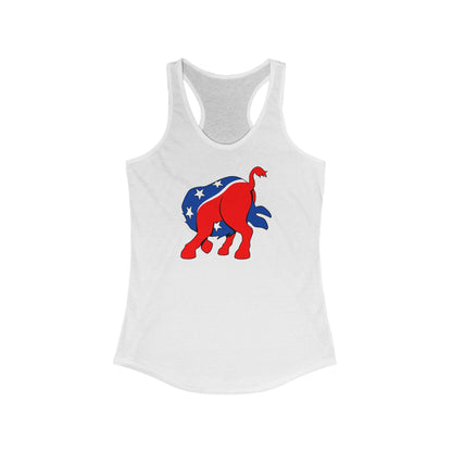 Democratic Donkey (Head Up Its Ass) - Women's Racerback Tank