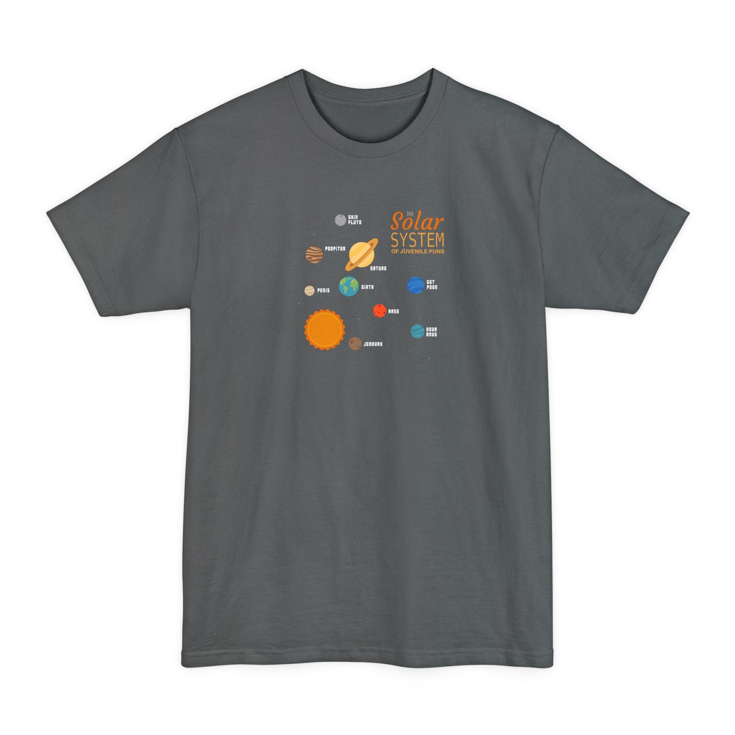 The Solar System Of Juvenile Puns - Men's Tall T-Shirt