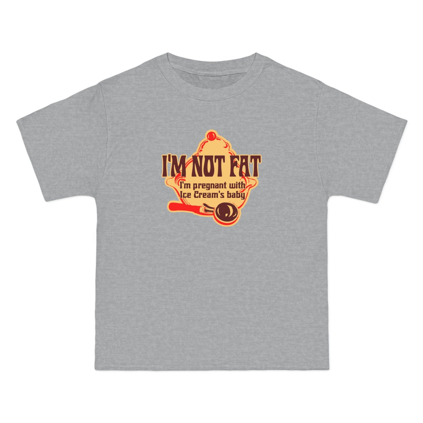 I'm Not Fat - I'm Pregnant With Ice Cream's Baby - Men's Heavyweight T-Shirt