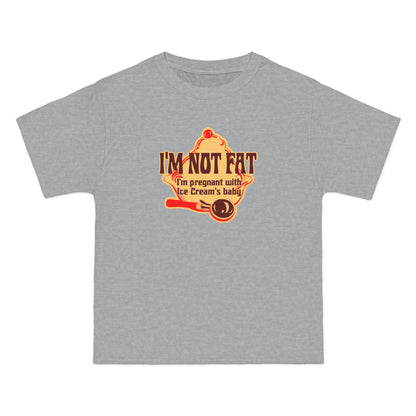 I'm Not Fat - I'm Pregnant With Ice Cream's Baby - Men's Heavyweight T-Shirt