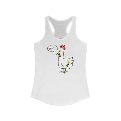 Moo (Chicken) - Women's Racerback Tank