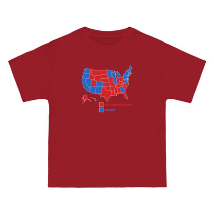 Democrats (Blue States) - Racist Conspiracy Theorists (Red States) - Men's Heavyweight T-Shirt