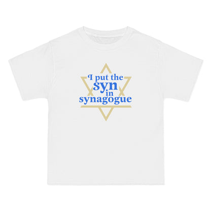 I Put The Syn In Synagogue - Men's Heavyweight T-Shirt
