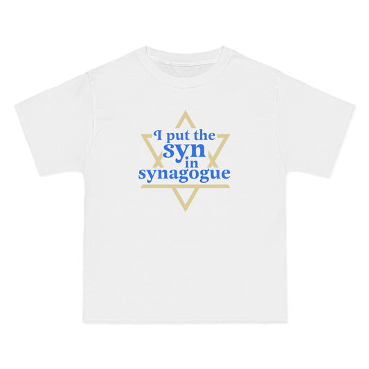 I Put The Syn In Synagogue - Men's Heavyweight T-Shirt
