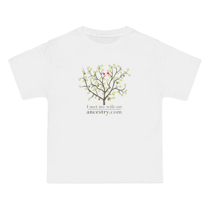 I Met My Wife On Ancestry.Com - Men's Heavyweight T-Shirt