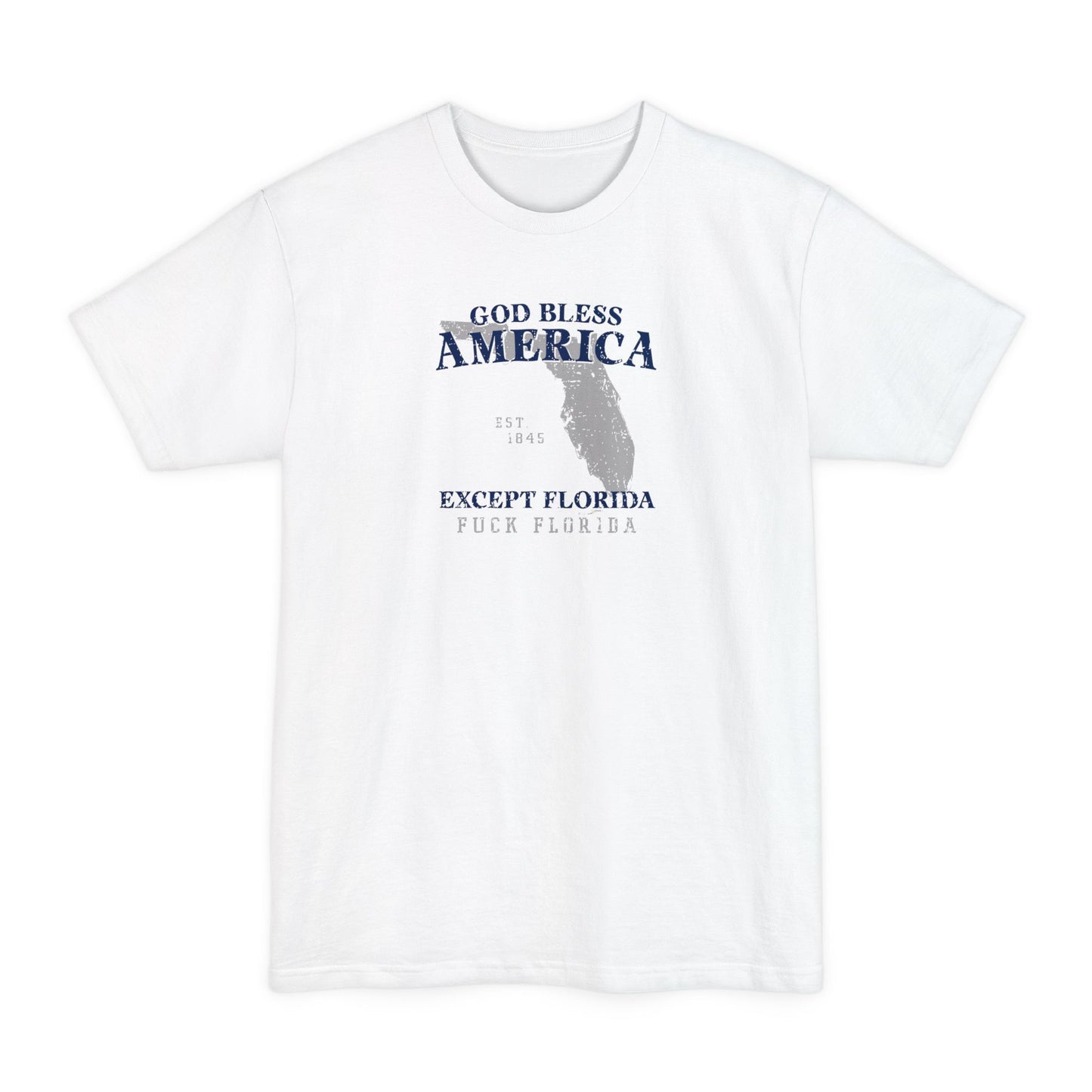 God Bless America Except (State) - Men's Tall T-Shirt