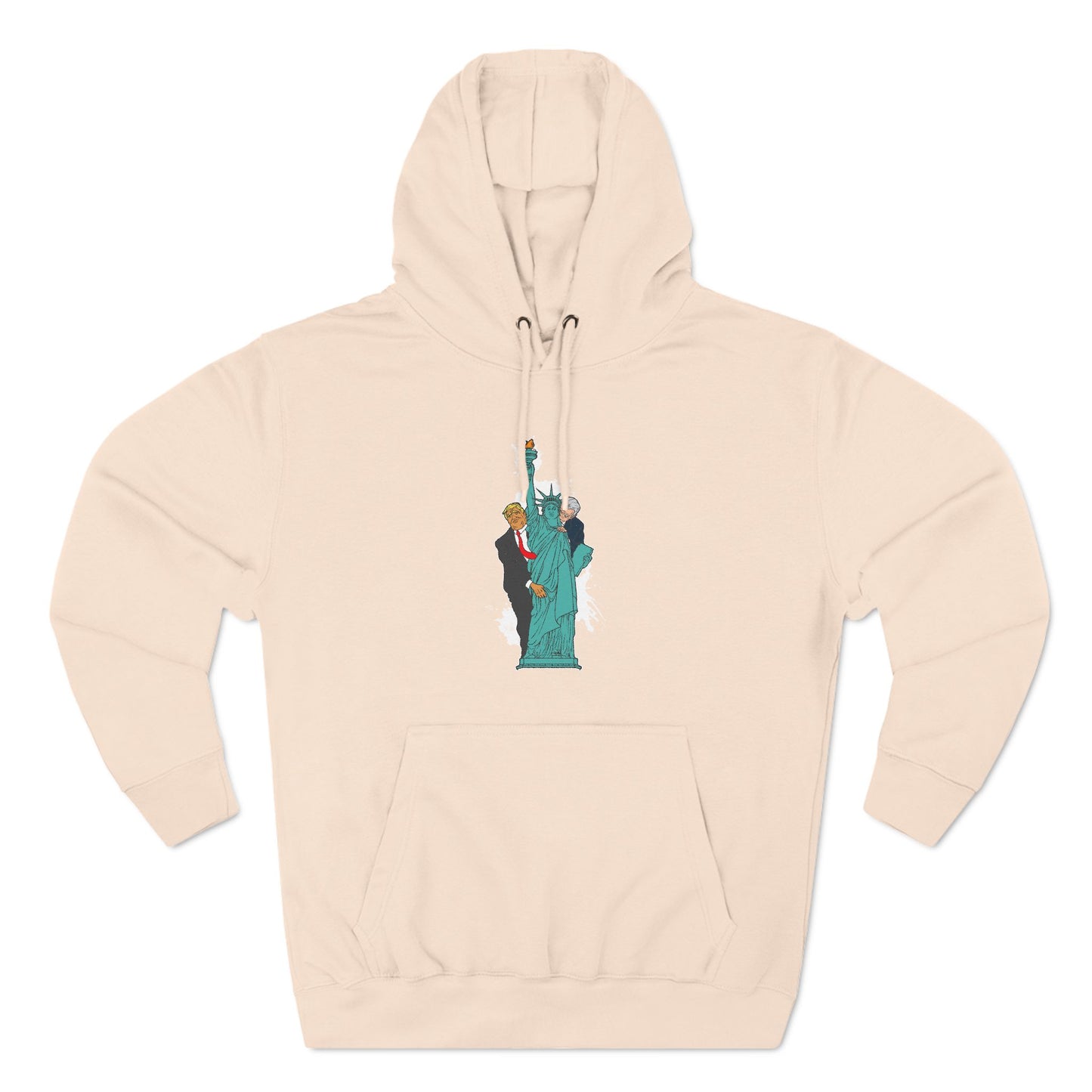 Trump Biden Statue Of Liberty - Menage A Trois - Hoodie