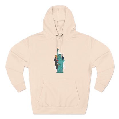 Trump Biden Statue Of Liberty - Menage A Trois - Hoodie