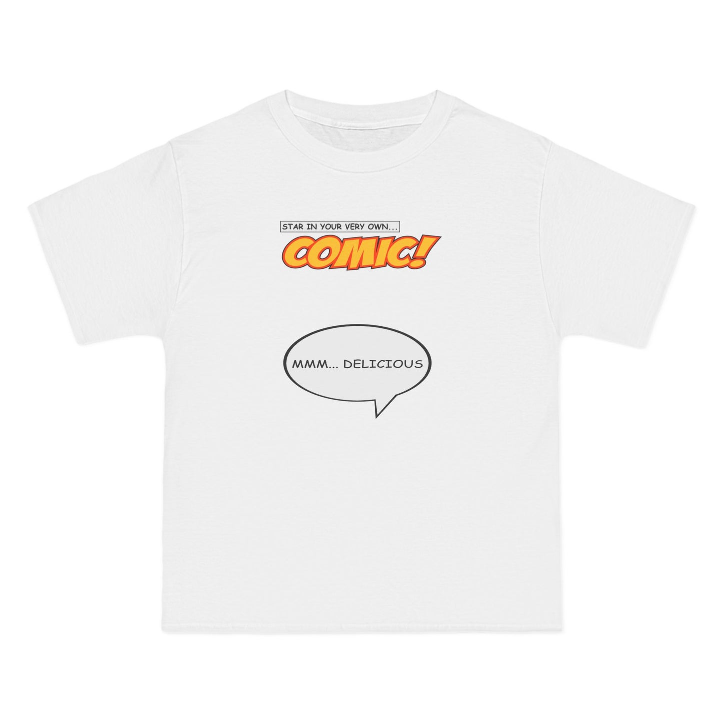 Star In Your Very Own Comic (Mmm... Delicious) - Men's Heavyweight T-Shirt