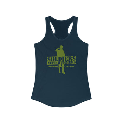 Soldiers Need Hummers - Please Help Support The Cause - Women's Racerback Tank