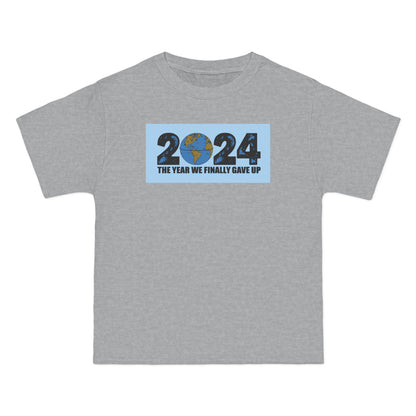 2024 - The Year We Finally Gave Up - Men's Heavyweight T-Shirt