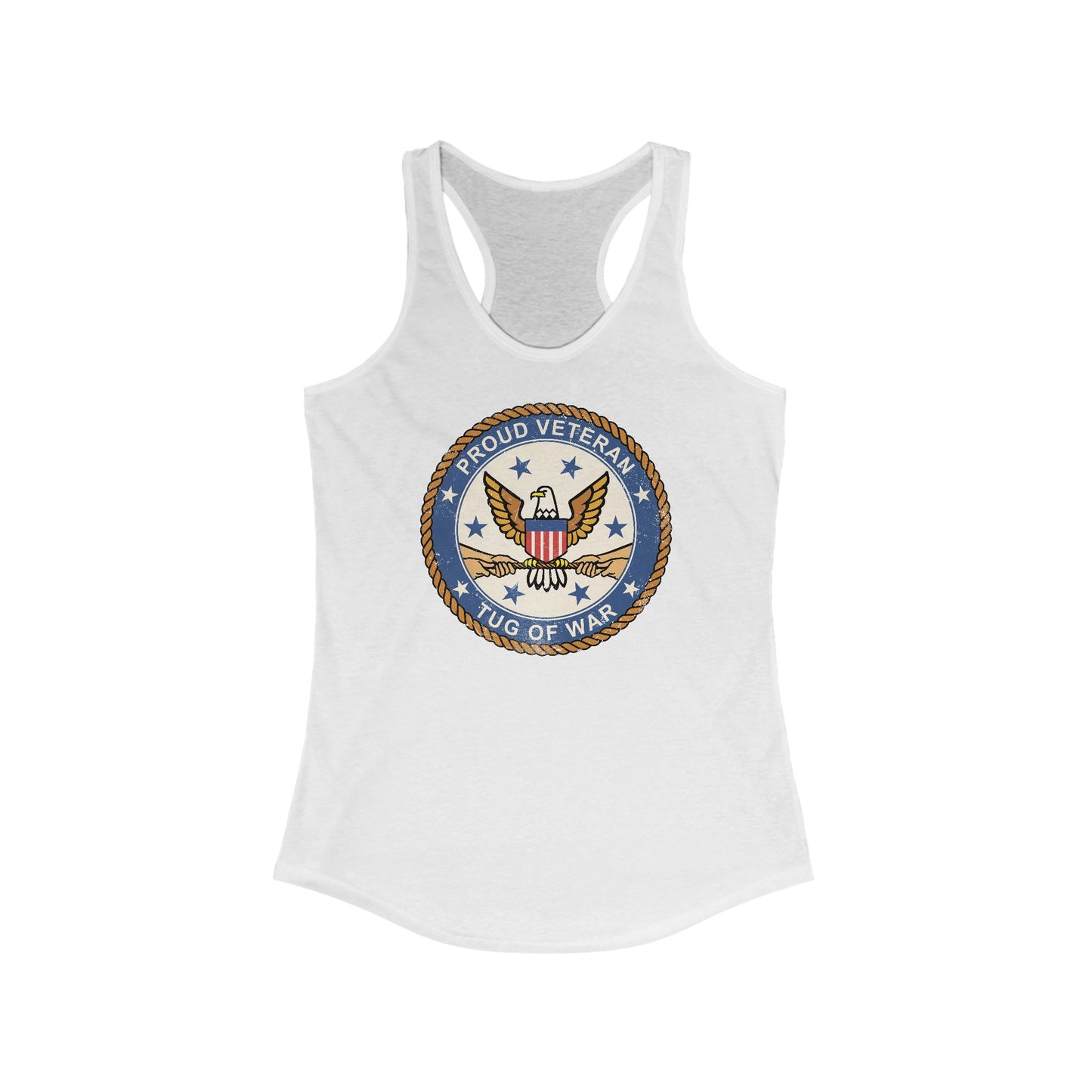 Proud Veteran (Tug Of War) - Women’s Racerback Tank