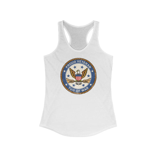 Proud Veteran (Tug Of War) - Women’s Racerback Tank