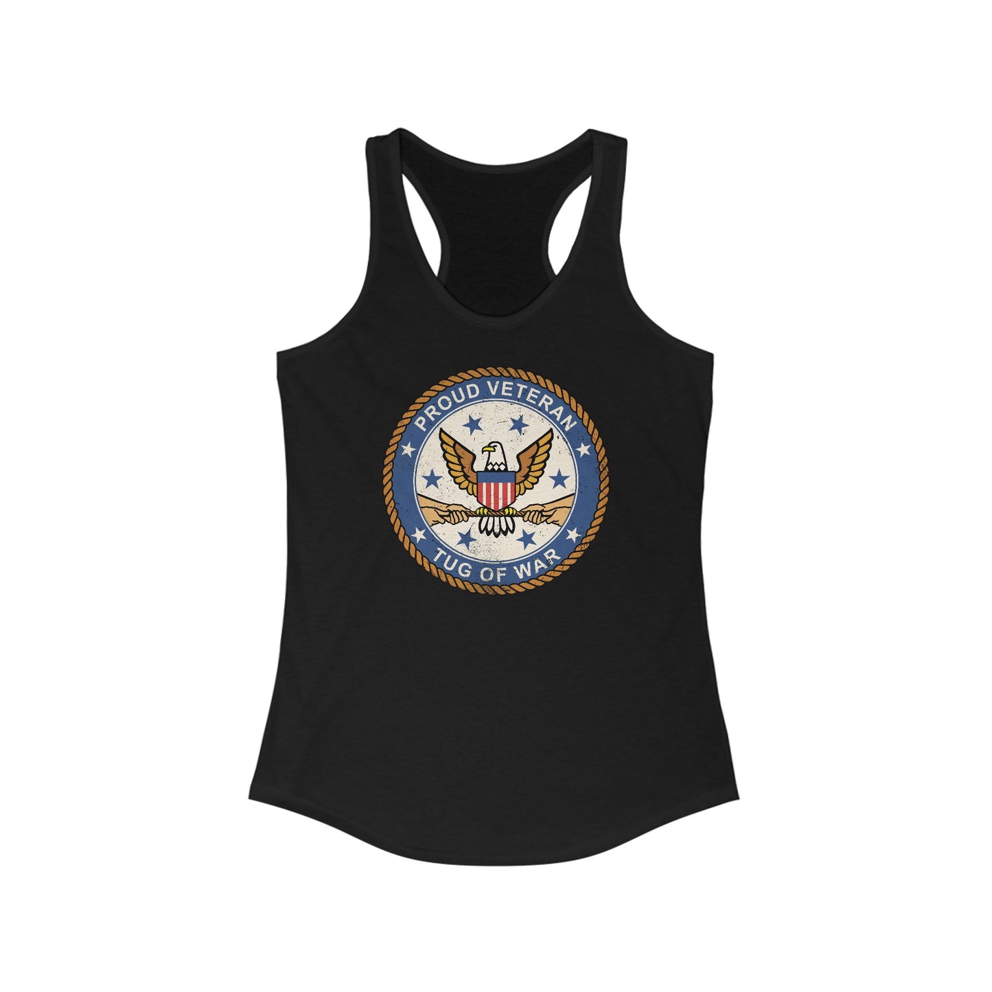 Proud Veteran (Tug Of War) - Women’s Racerback Tank