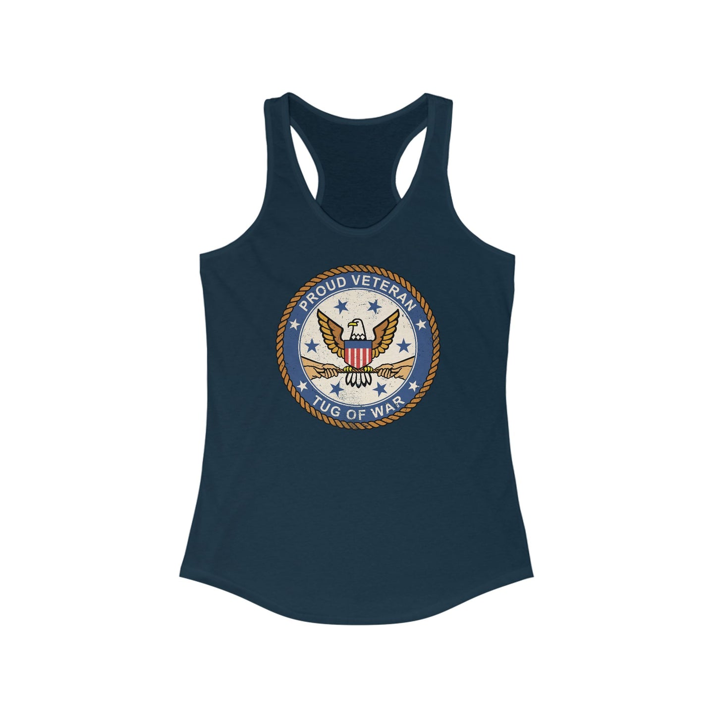 Proud Veteran (Tug Of War) - Women’s Racerback Tank