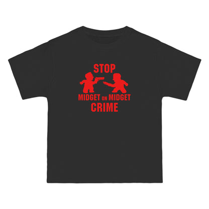Stop Midget On Midget Crime - Men's Heavyweight T-Shirt