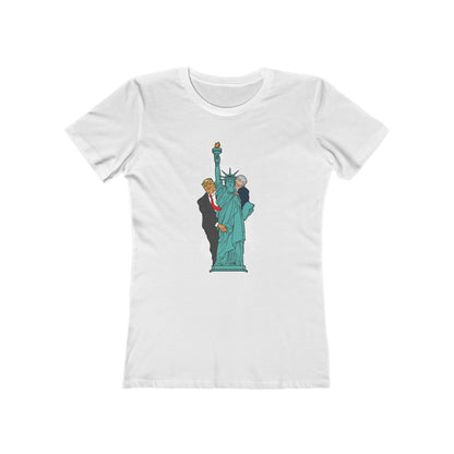 Trump Biden Statue Of Liberty - Menage A Trois  - Women’s T-Shirt