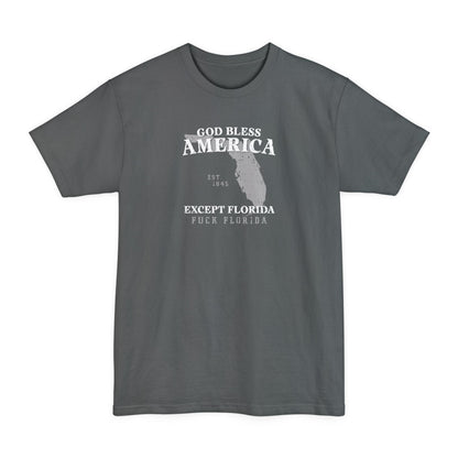 God Bless America Except (State) - Men's Tall T-Shirt