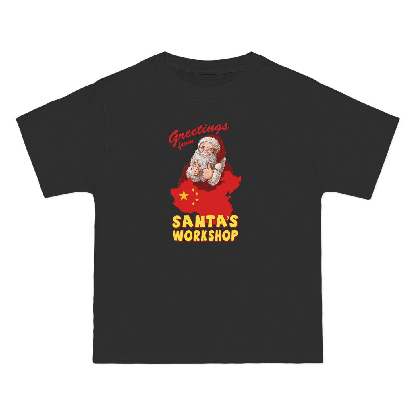 Greetings From Santa's Workshop (China) - Men's Heavyweight T-Shirt