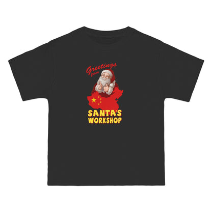 Greetings From Santa's Workshop (China) - Men's Heavyweight T-Shirt