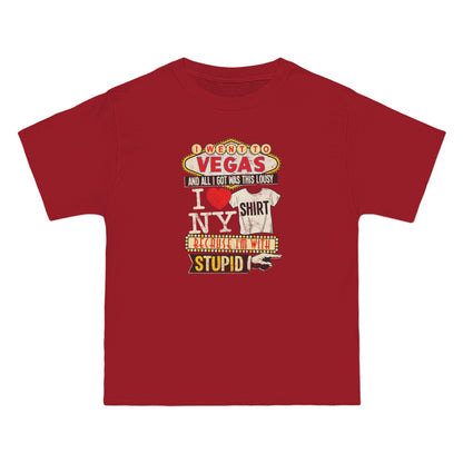 I Went To Vegas And All I Got Was This Lousy I (Heart) Ny Shirt Because I'm With Stupid - Men's Heavyweight T-Shirt