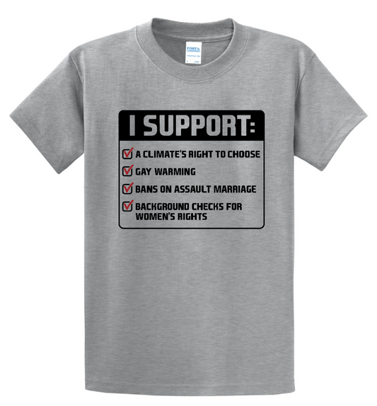 I Support A Climate's Right To Choose - Men's Tall T-Shirt