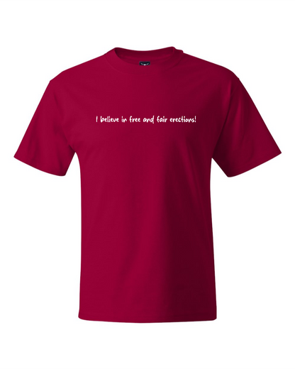 I Believe In Free And Fair Erections! - Men's Heavyweight T-Shirt