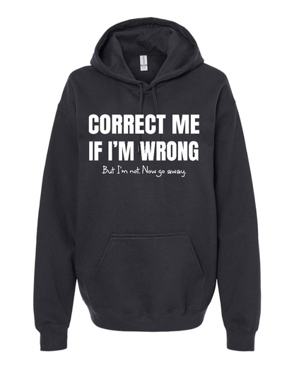 Correct Me If I’m Wrong, But I’m Not. Now Go Away. - Hoodie