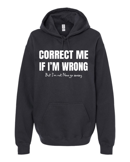 Correct Me If I’m Wrong, But I’m Not. Now Go Away. - Hoodie