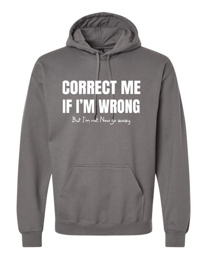 Correct Me If I’m Wrong, But I’m Not. Now Go Away. - Hoodie
