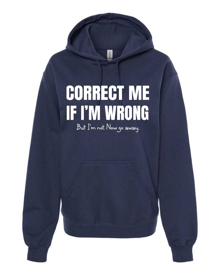 Correct Me If I’m Wrong, But I’m Not. Now Go Away. - Hoodie