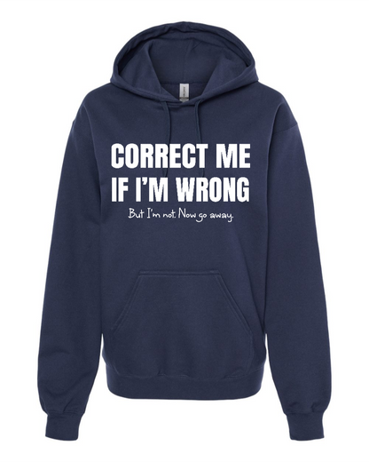 Correct Me If I’m Wrong, But I’m Not. Now Go Away. - Hoodie