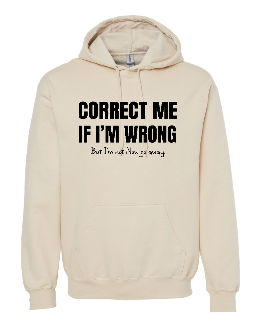 Correct Me If I’m Wrong, But I’m Not. Now Go Away. - Hoodie