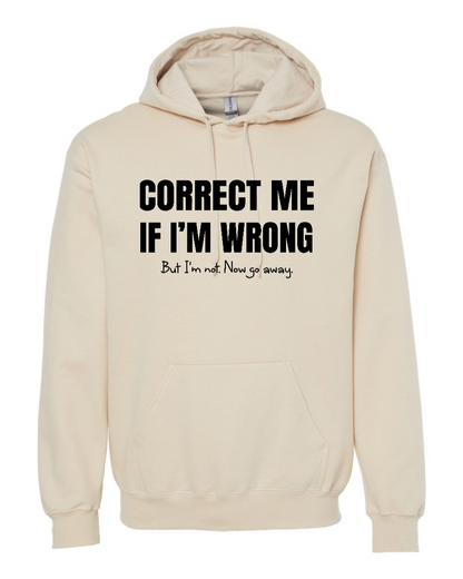 Correct Me If I’m Wrong, But I’m Not. Now Go Away. - Hoodie