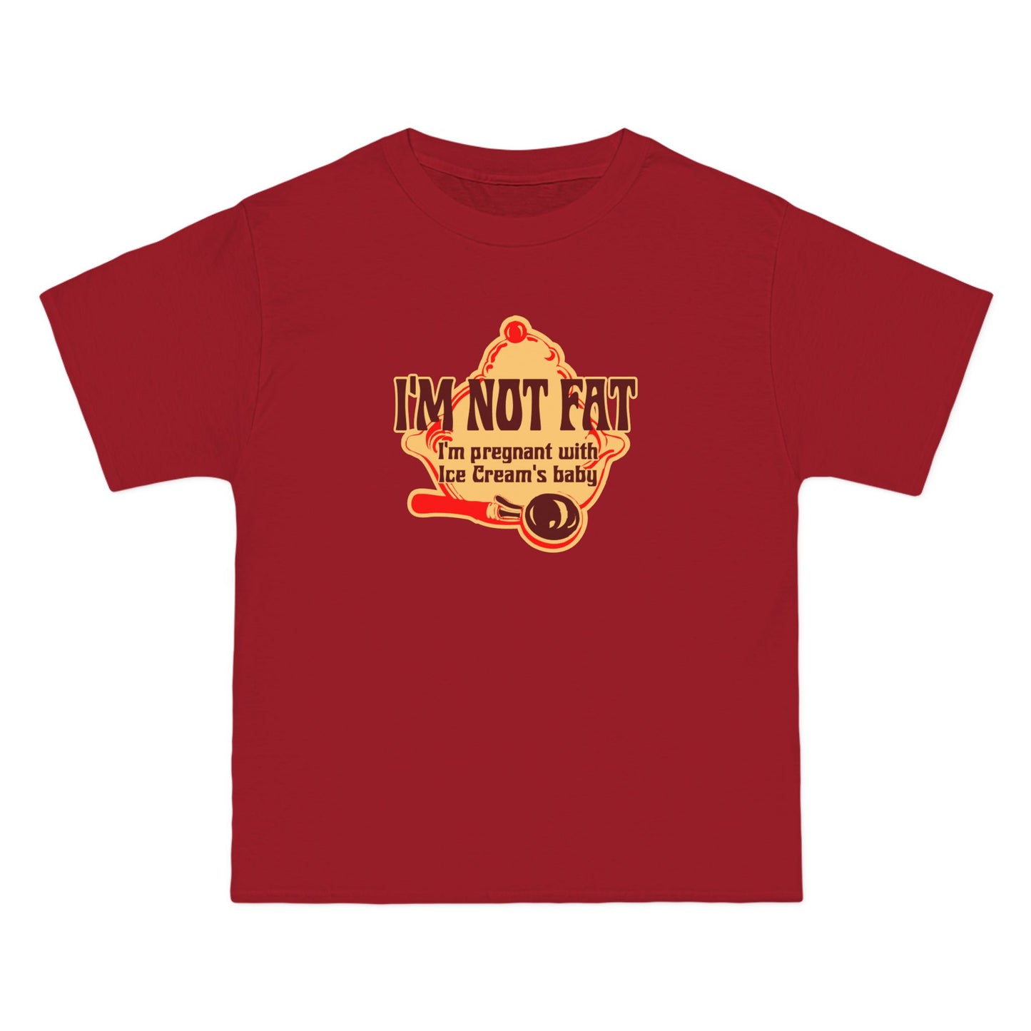 I'm Not Fat - I'm Pregnant With Ice Cream's Baby - Men's Heavyweight T-Shirt