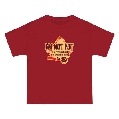 I'm Not Fat - I'm Pregnant With Ice Cream's Baby - Men's Heavyweight T-Shirt