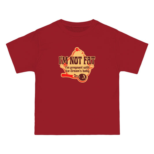 I'm Not Fat - I'm Pregnant With Ice Cream's Baby - Men's Heavyweight T-Shirt