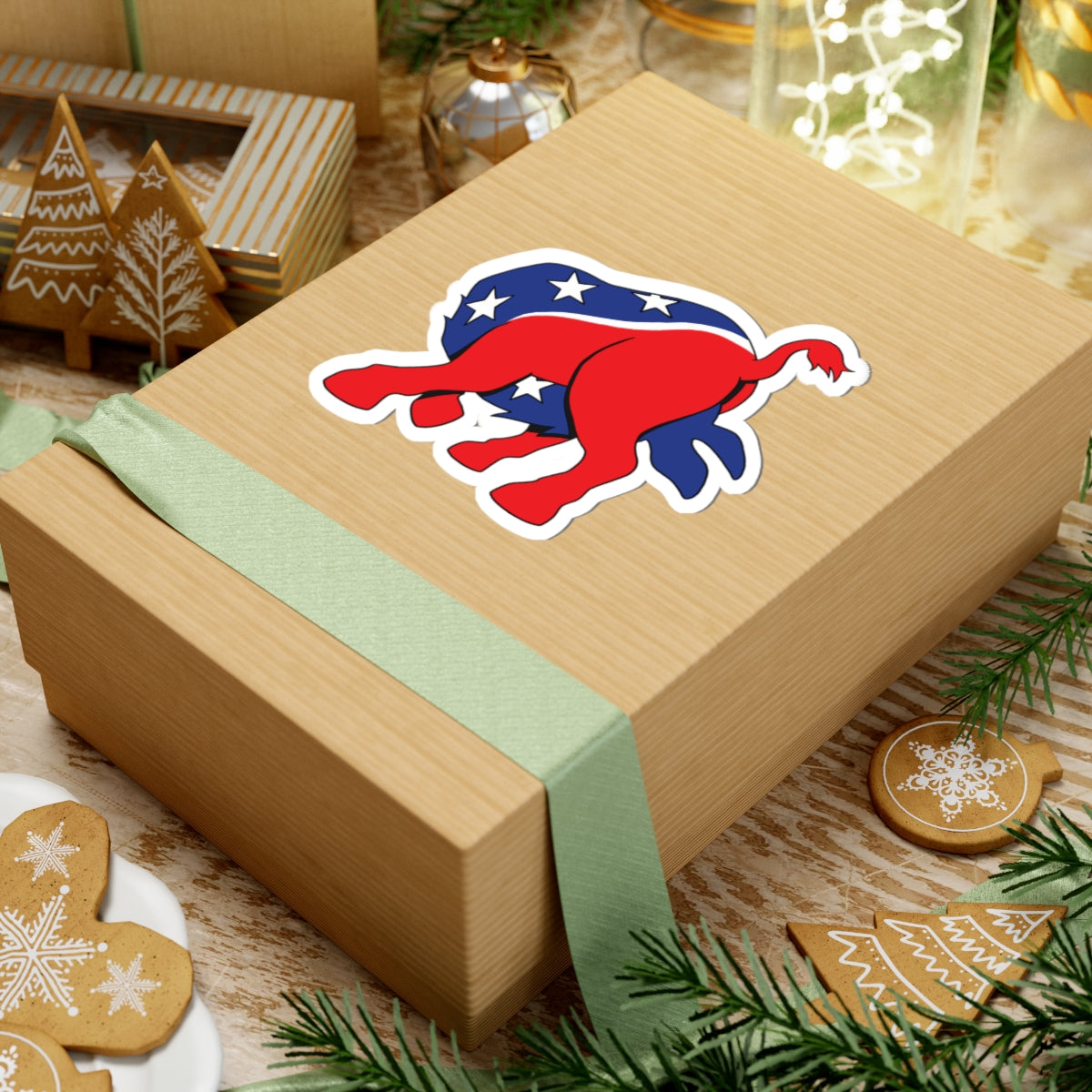 Democratic Donkey (Head Up It's Ass) - Kiss-Cut Sticker