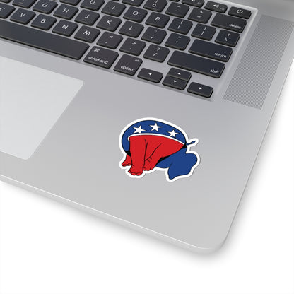 Republican Elephant (Head Up It's Ass) - Kiss-Cut Sticker