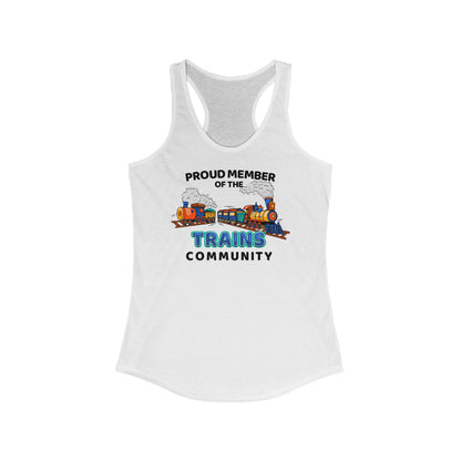 Proud Member Of The Trains Community - Women's Racerback Tank