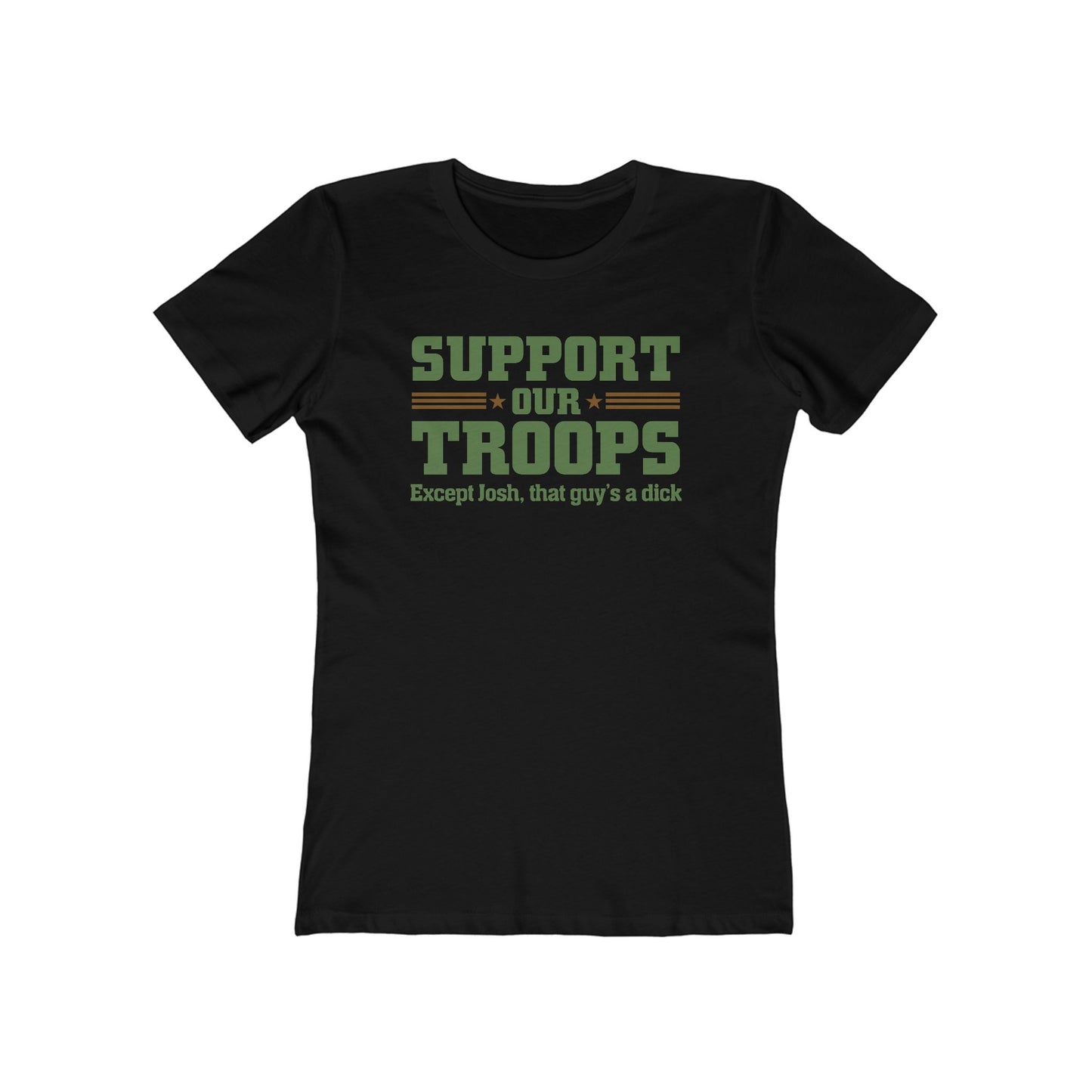Support Our Troops Except (Male Name) He's A Dick - Women’s T-Shirt