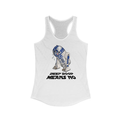 Beep Boop Means No - Women's Racerback Tank
