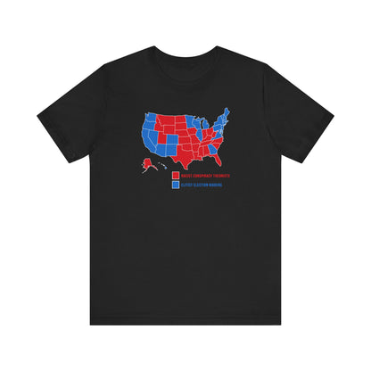 Elitist Election Riggers  (Blue States) - Racist Conspiracy Theorists (Red States) - Men's T-Shirt