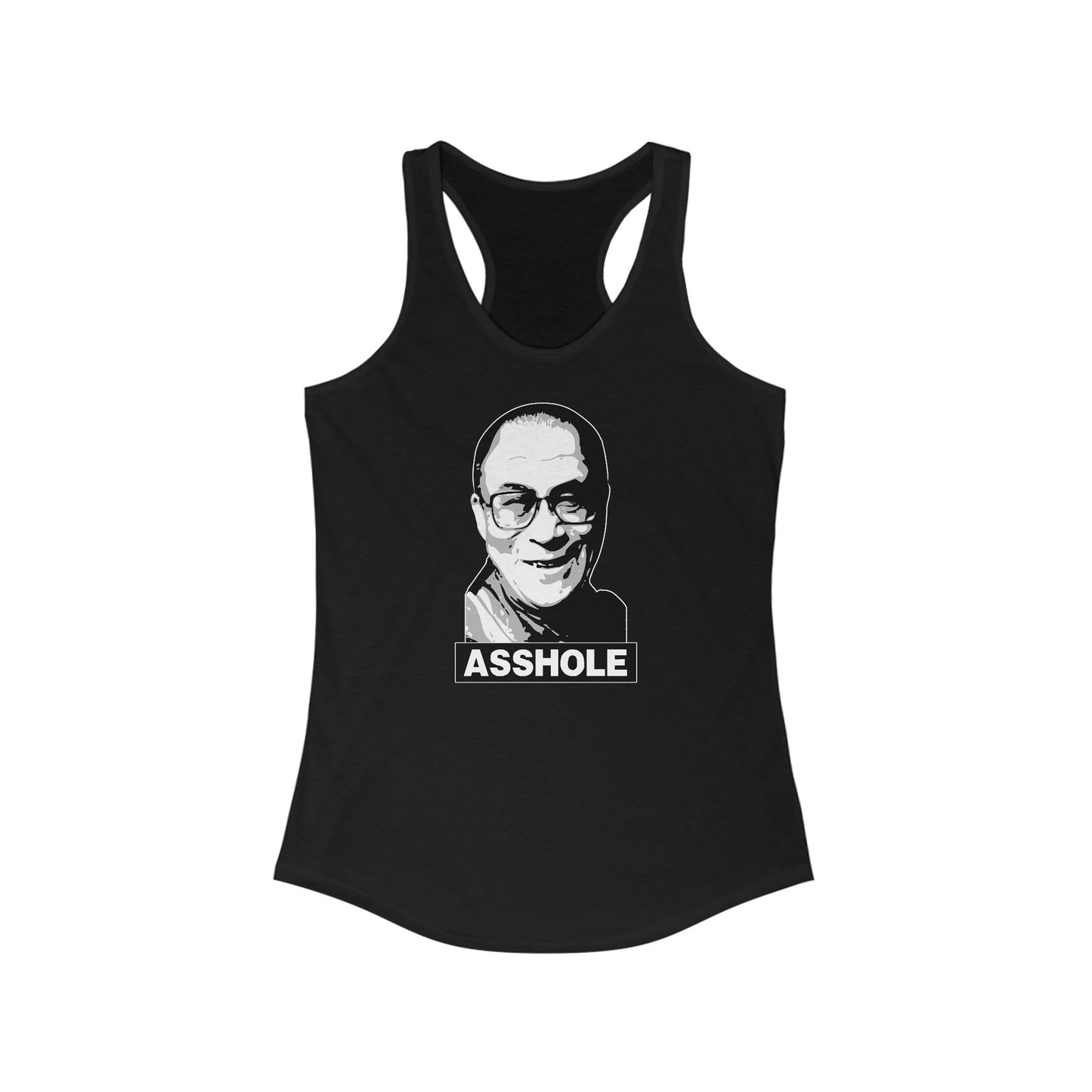 Asshole (Dalai Lama Pic) - Women's Racerback Tank