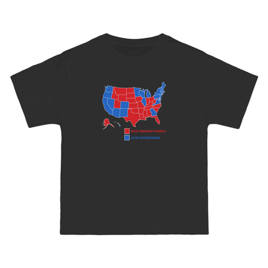 Elitist Election Riggers  (Blue States) - Racist Conspiracy Theorists (Red States) - Men's Heavyweight T-Shirt