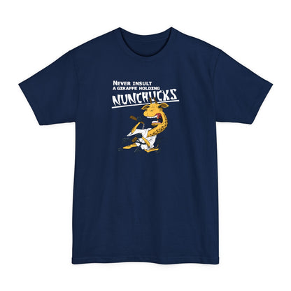 Never Insult A Giraffe Holding Nunchucks - Men's Tall T-Shirt