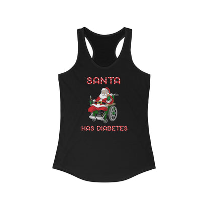 Santa Has Diabetes -  Women’s Racerback Tank