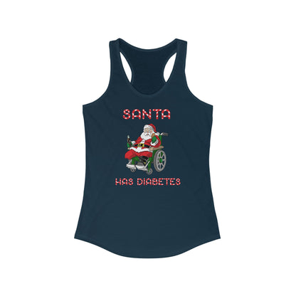 Santa Has Diabetes -  Women’s Racerback Tank