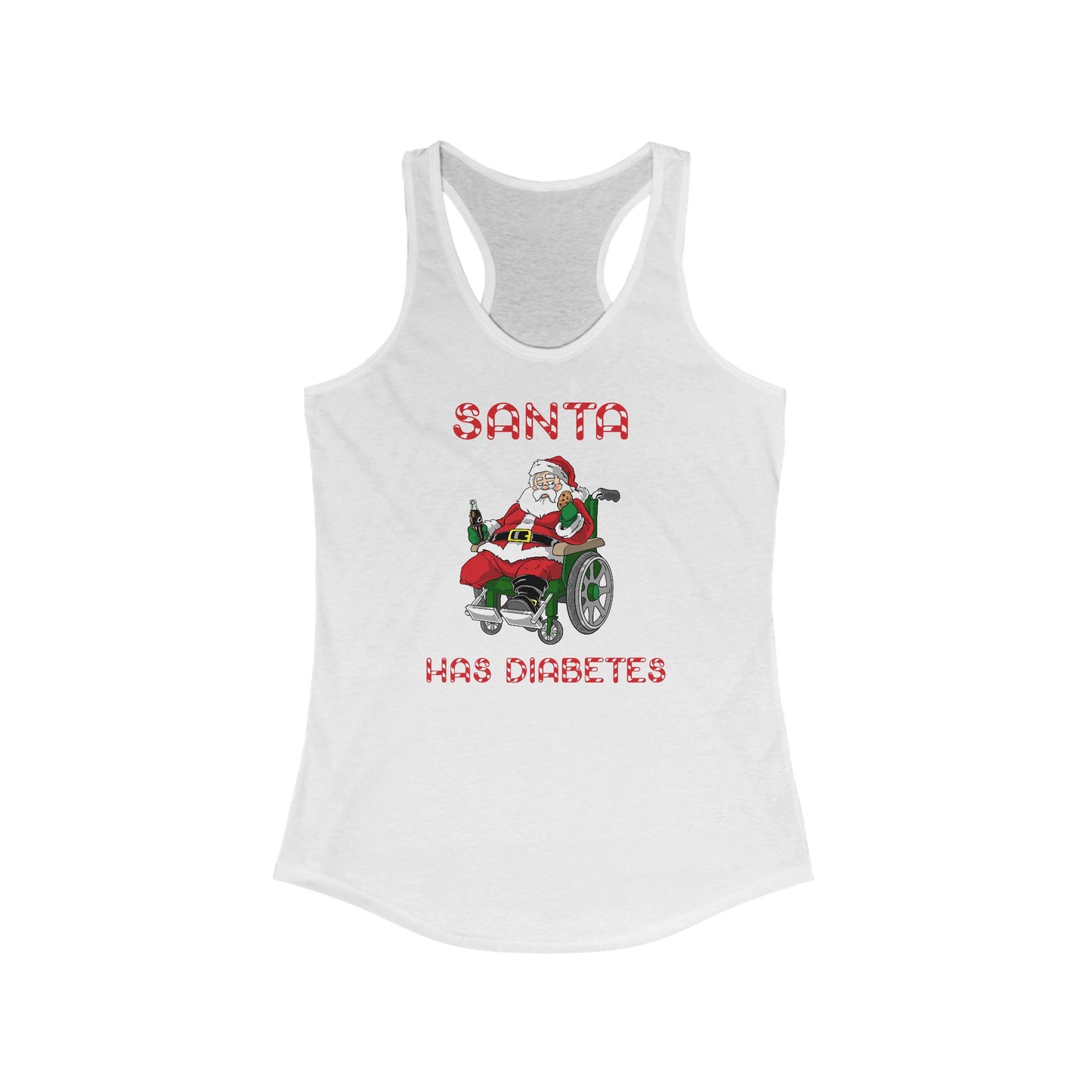 Santa Has Diabetes -  Women’s Racerback Tank