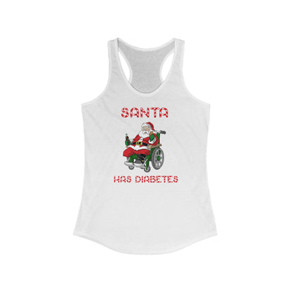 Santa Has Diabetes -  Women’s Racerback Tank
